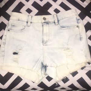 Acid Washed Jean Shorts